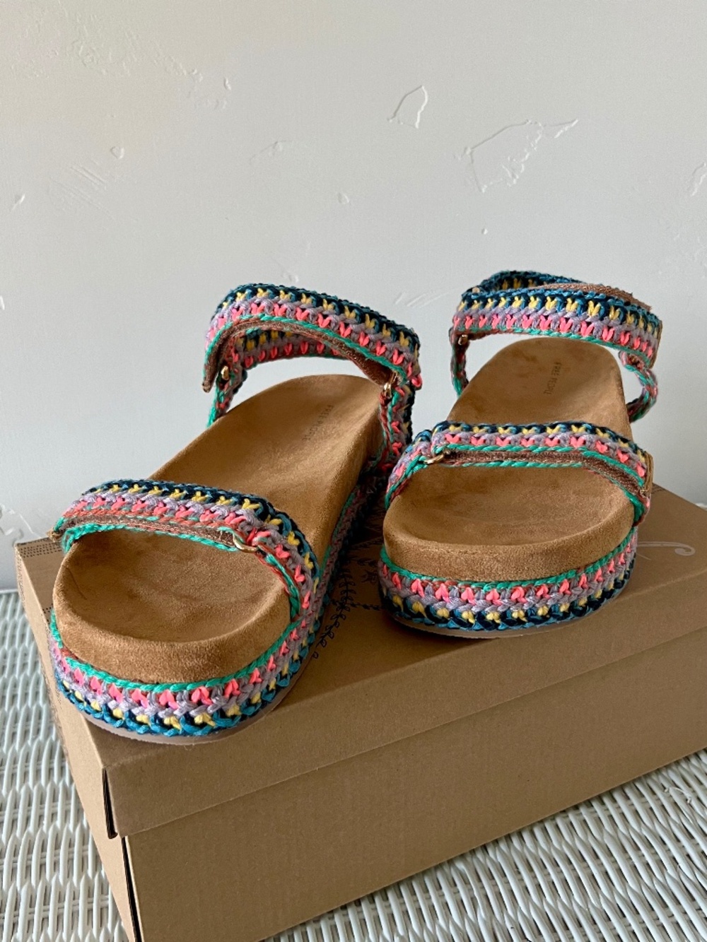 free people isla crochet sandals